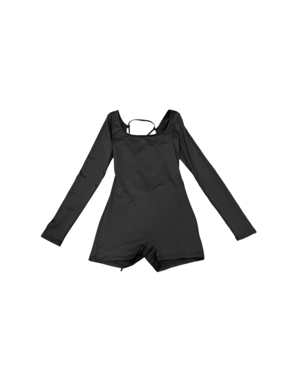 Shein Women’s Black Long Sleeve Open Back Romper Size M